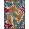 Homeroots 7 x 10 ft. Multi Color Leaves Indoor & Outdoor Area Rug 384946 - alternate 1